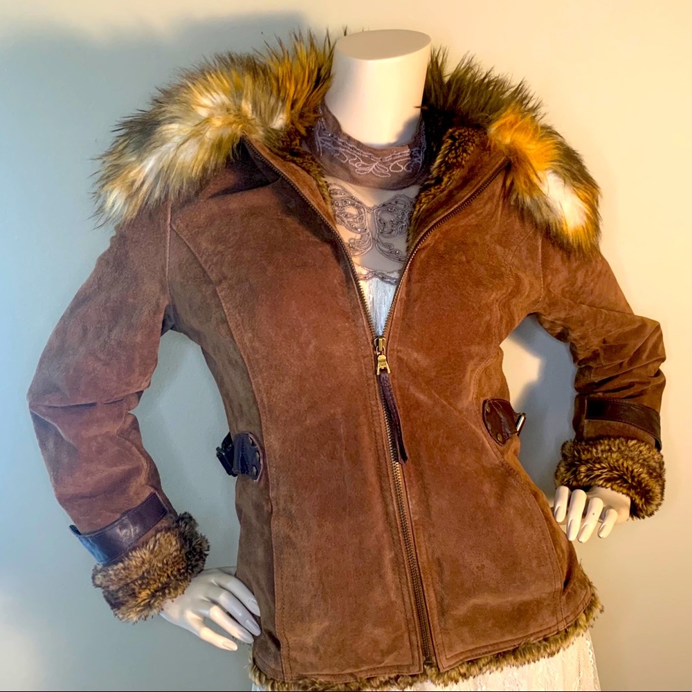 GUESS│Faux Fur Leather Jacket